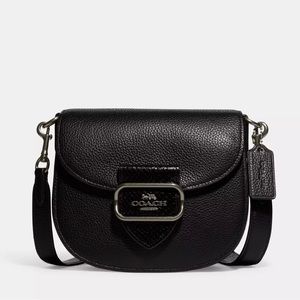 NWT Coach Gunmetal Morgan Saddle Bag